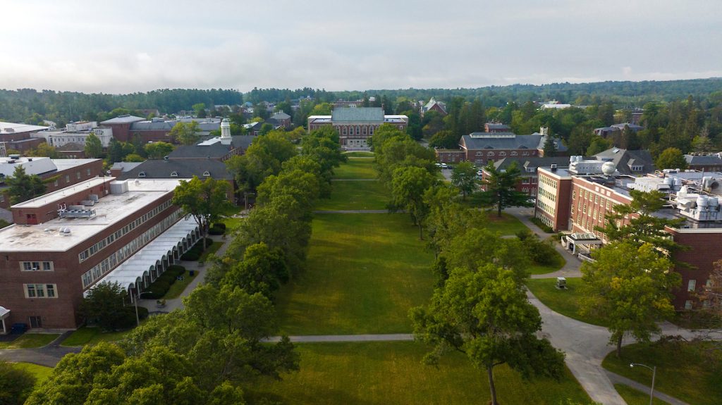 Driving tour map An aerial photo of the University of Maine
