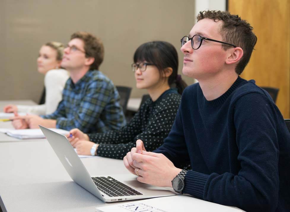 A photo of students in a French class
