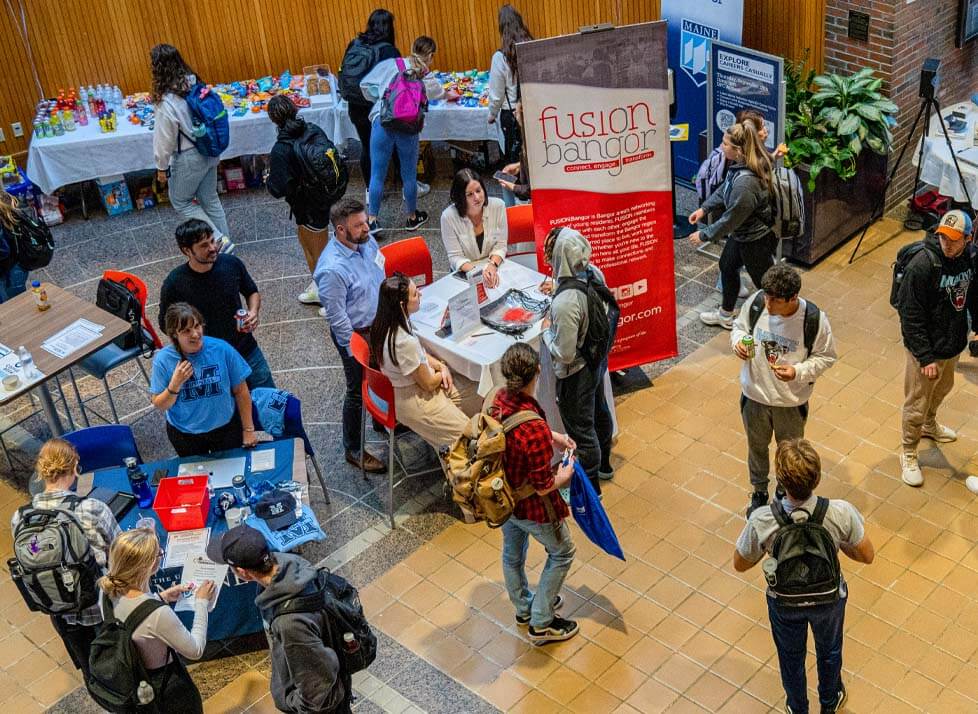 A photo of a Maine Business School marketing fair