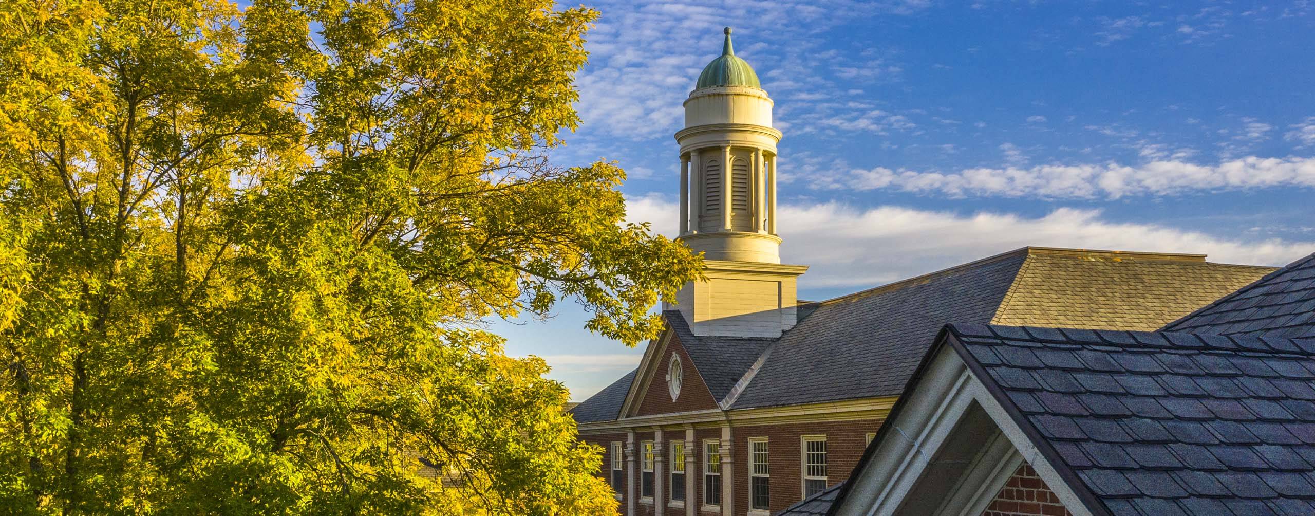 A photo of the cupola on Stevens Hall
