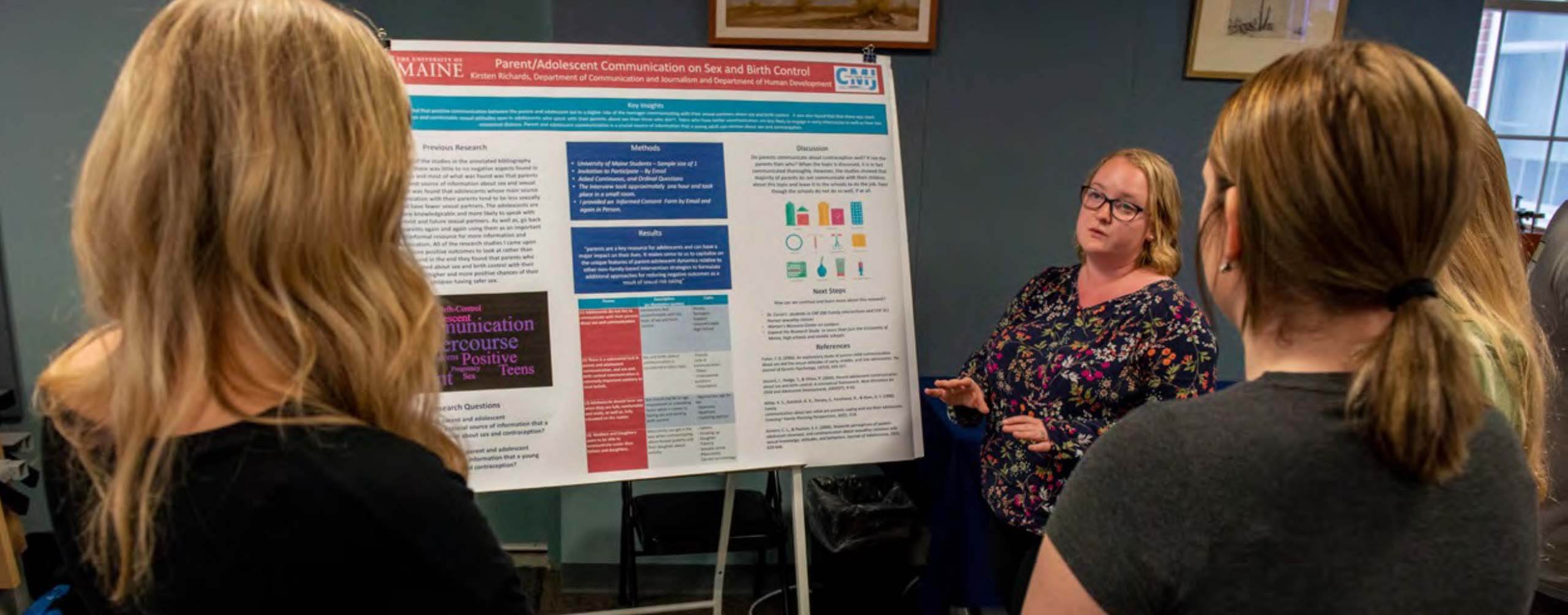 A photo of a poster session