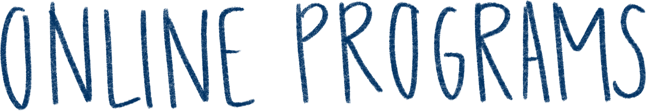 Handwritten text that says "Online Programs"